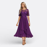 Christa - Spitzenkleid mit kurzen Ärmeln