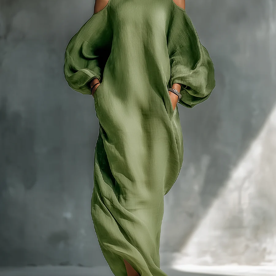 Elsbeth - Maxikleid mit schulterfreien Trägern