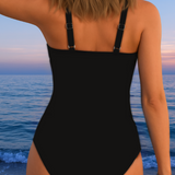 Amalie - Eleganter Badeanzug mit buntem Druck