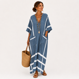 Magdalena - Kaftan Blau Streifen