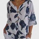 Erika - Bluse V-Ausschnitt Bequem