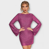 Hedda - Glitzerkleid mit offenem Rücken