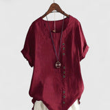 Cornelia - Bequeme Bluse mit kurzen Ärmeln