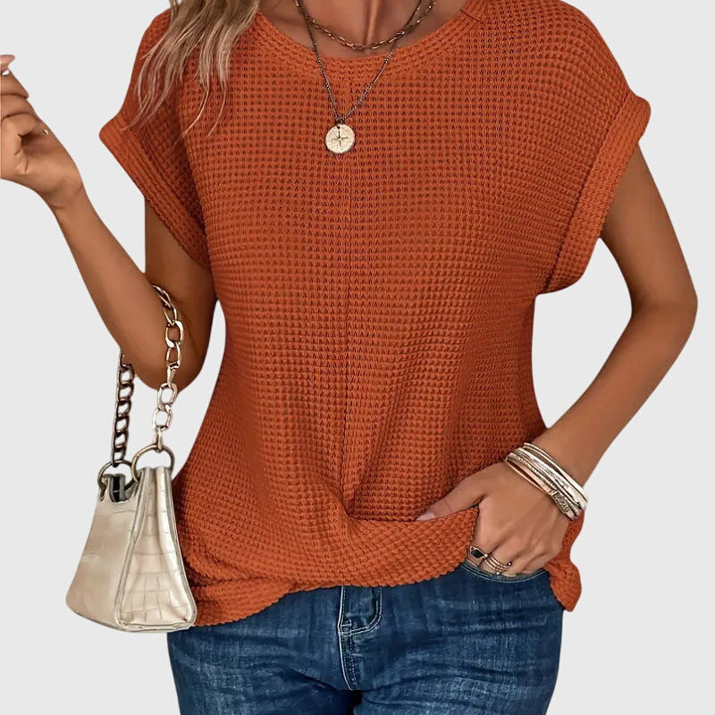 Claudia - Elegante Bluse mit Rundhalsausschnitt