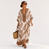 Nora - Kaftan Creme Botanisch