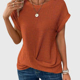 Claudia - Elegante Bluse mit Rundhalsausschnitt