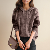Emilia - Kapuzenpullover aus Zopfstrick