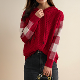 Emilia - Kapuzenpullover aus Zopfstrick