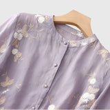 Friederike - Elegantes Oberteil mit Bestickten Blumen