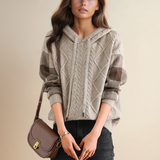 Emilia - Kapuzenpullover aus Zopfstrick