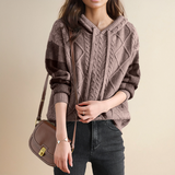 Emilia - Kapuzenpullover aus Zopfstrick