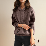 Emilia - Kapuzenpullover aus Zopfstrick
