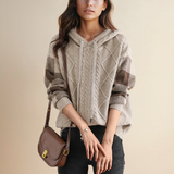 Emilia - Kapuzenpullover aus Zopfstrick