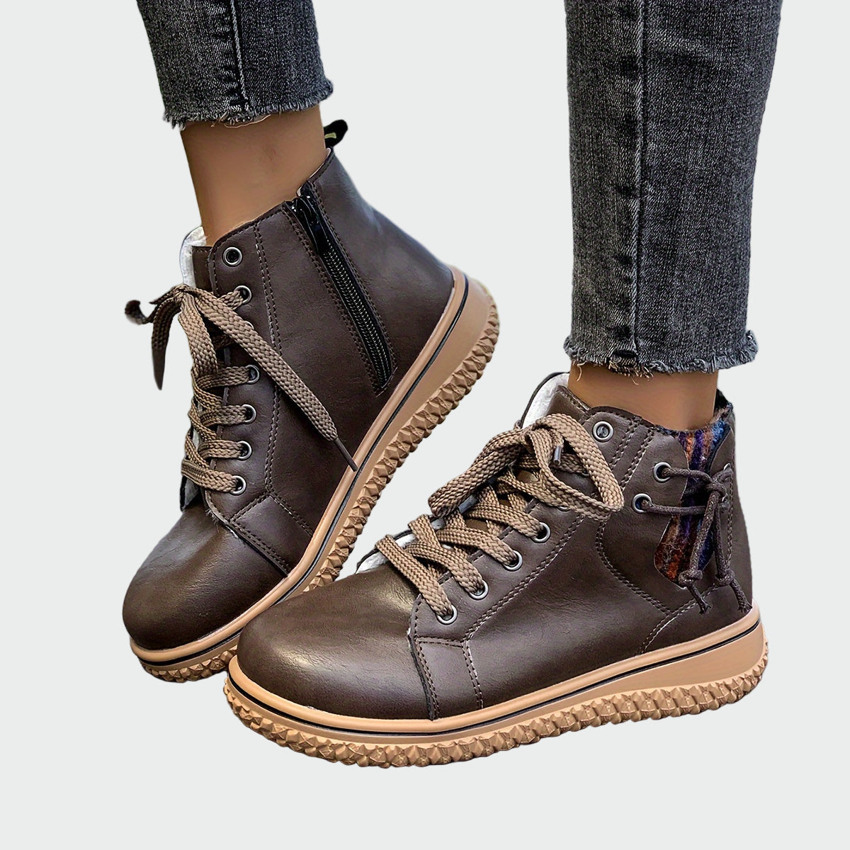 Ida - Orthopädische Leder-Stiefeletten bis zum Knöchel