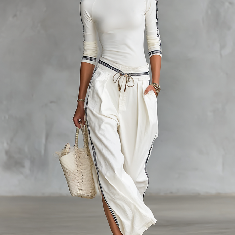 Greta - Sportset mit weitem Hosen und Kordel
