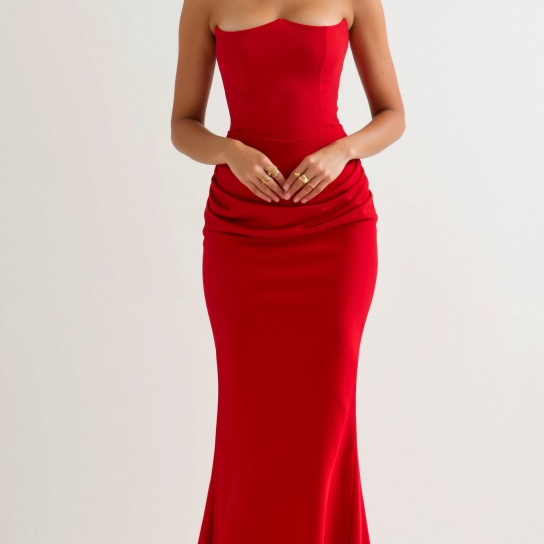 Helga - Lange Robe mit Korsett