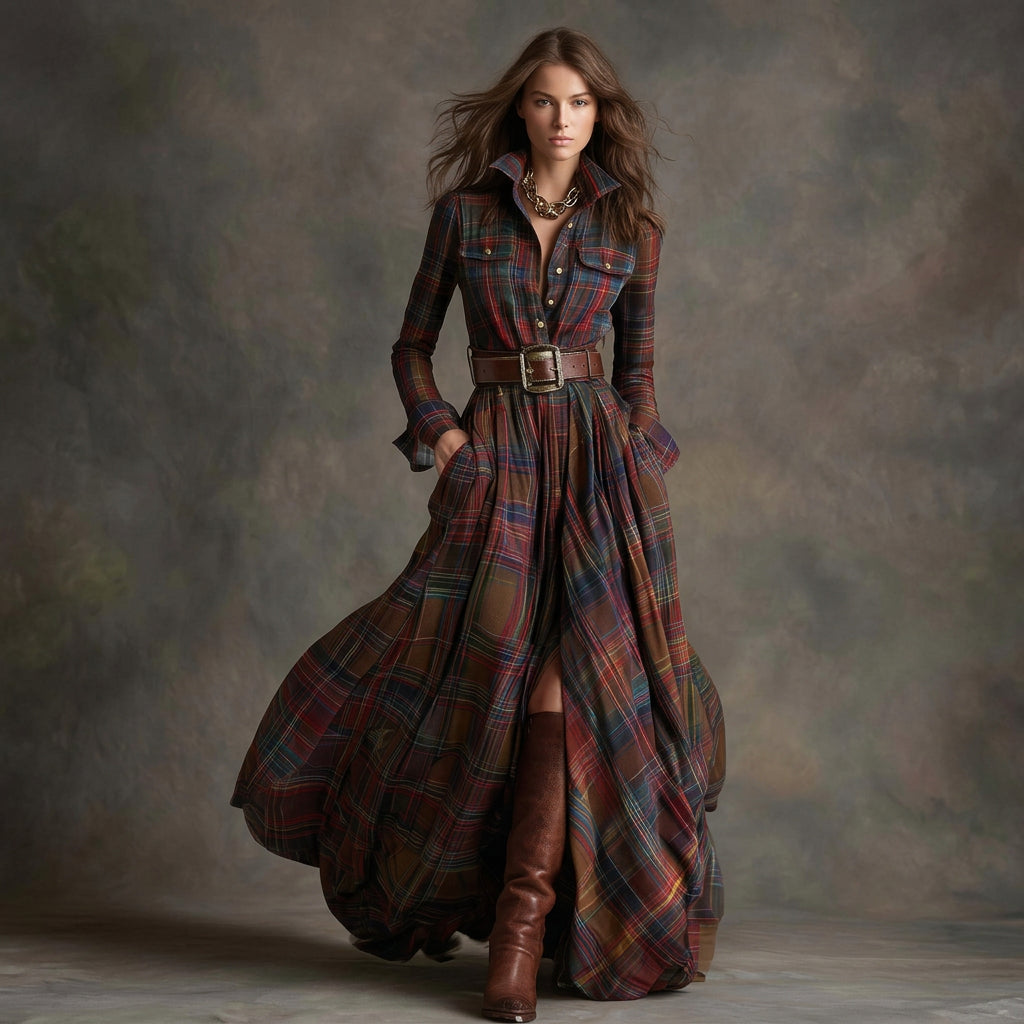 Britta - Hemdblusenkleid mit Gürtel