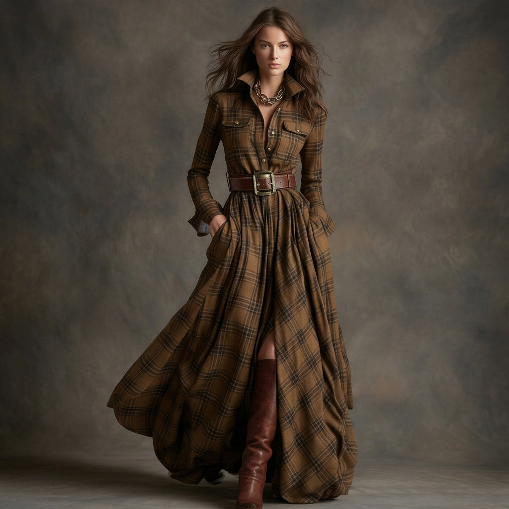 Britta - Hemdblusenkleid mit Gürtel