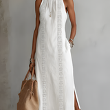 Emma - Midi Kleid aus strukturiertem Leinen
