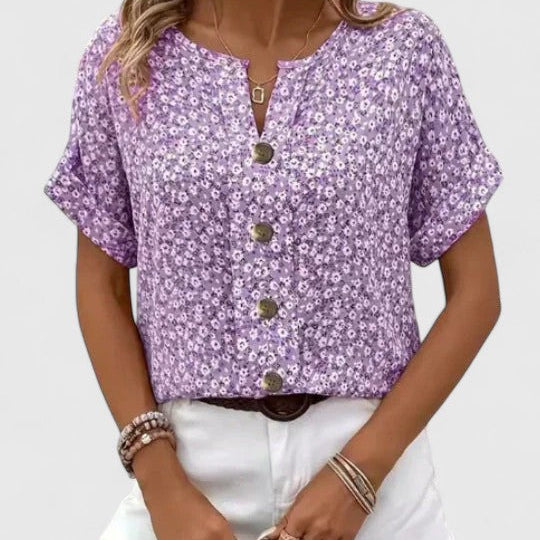 Jutta - Elegantes Blumenoberteil für den Sommer