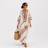 Brunhilde - Kaftan Weiß Ethnisch