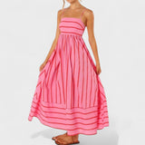 Lore - Lange gestreifte Robe