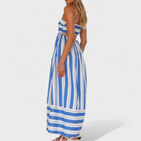 Lore - Lange gestreifte Robe