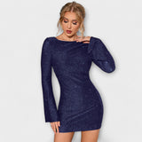 Hedda - Glitzerkleid mit offenem Rücken