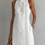 Emma - Midi Kleid aus strukturiertem Leinen