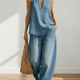 Frauke - Zweiteiliges Denim-Ensemble