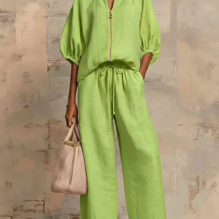 Dagmar - Zweiteiliges Set: Legere Bluse und weit geschnittene Hose