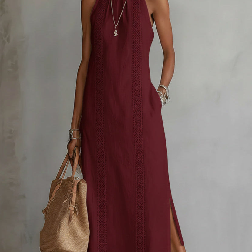 Emma - Midi Kleid aus strukturiertem Leinen