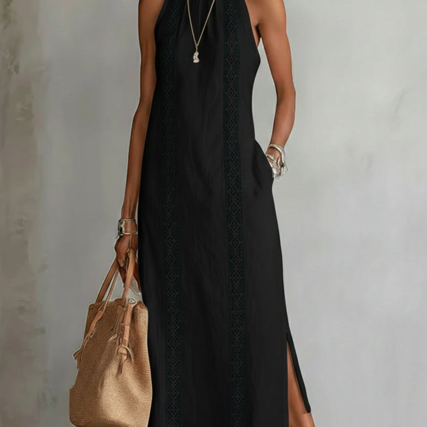Emma - Midi Kleid aus strukturiertem Leinen