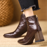 Sieglinde - Luxuriöse Stiefeletten mit mittelhohem Absatz
